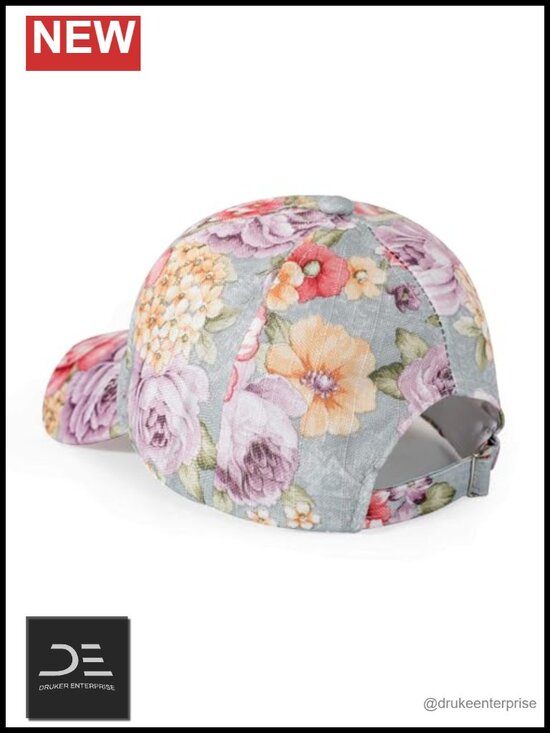 Floral Print Baseball Cap Adjustable Snapback Dad Hat main image 6